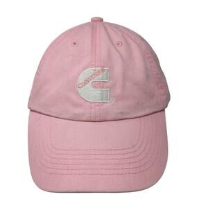Cummins Strapback Hat Pink One Size Adjustable Embroidered Solid Otto